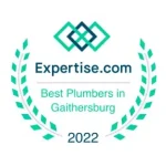 Expertise.com Best Plumbers in Gaithersburg 2022 award badge